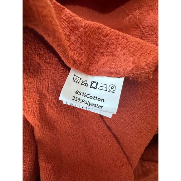 Women's Kawaii Burnt Orange Cotton Blend Dandelion Designed Shirt Size XL - Picture 5 of 5